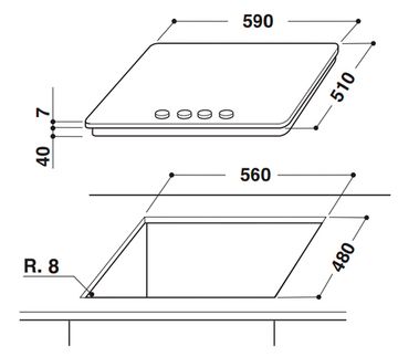Варильна поверхня газова WHIRLPOOL GMF 6422/IXL
