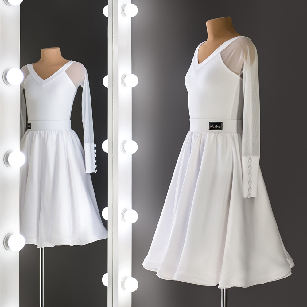 белое платье для танцев