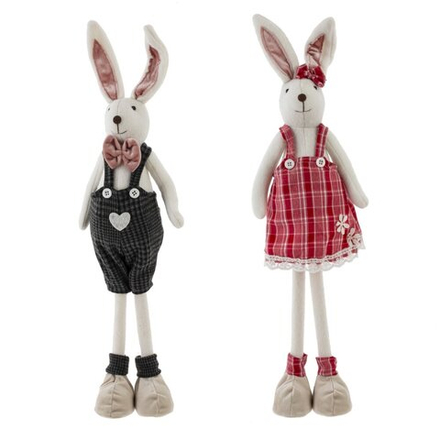 GAEM Игрушка набивная "Заяц/Зайка", L14 W9 H61/28 см, 2в.