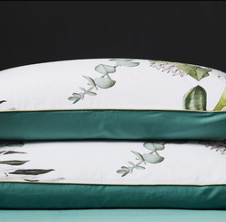 Постельное белье ЕВРО (двуспалка) Египедский Хлопок БЕлый с лепестками