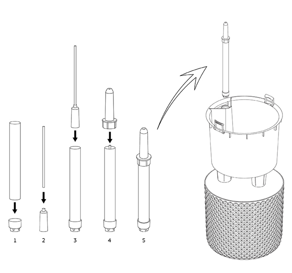 Кашпо ФАСЕТ 6,2л D220мм H=200мм вставка и автополив, с индикатором уровня воды