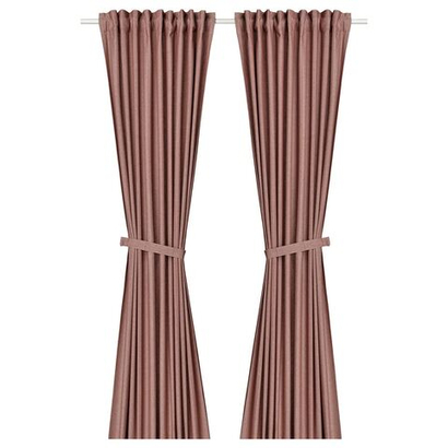 Комплект штор IKEA LENDA (ЛЕНДА), Кирпичный, 140х250 см, 2 шт