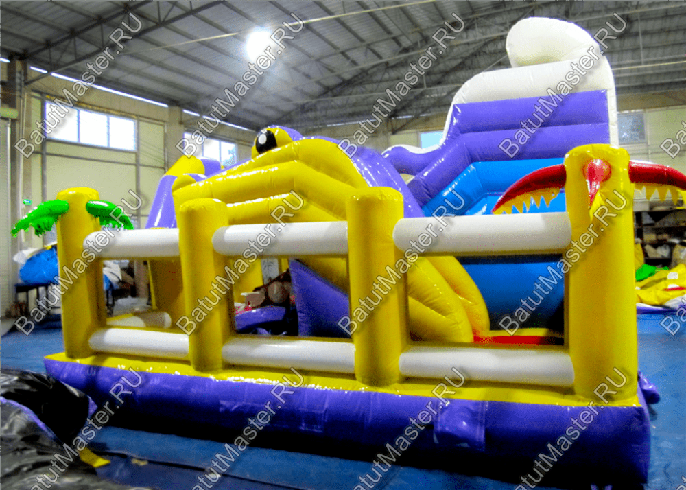 Коммерческий батут "Белый клык" с не механизированной головой, размер 6*6*4 м