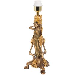 Настольная лампа Флора Бронза с абажуром Тюссо Vatican (Ватикан) Крем