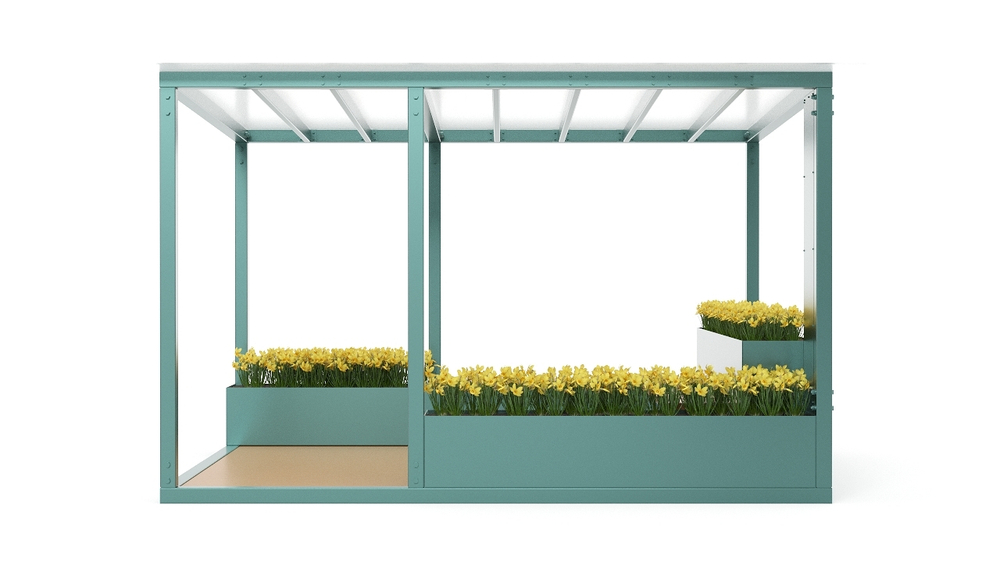 Беседка с вазонами SK00232