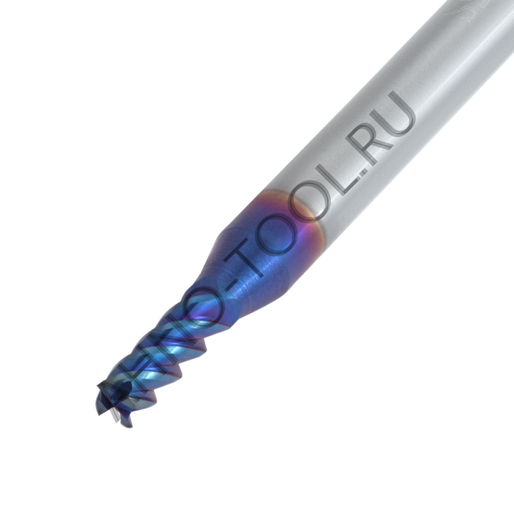 Фреза твердосплавная   2мм (L=50, l=6, хв=4) Z4 45° по закаленной стали BRHM-4E-D2.0S HRC65 AHNO