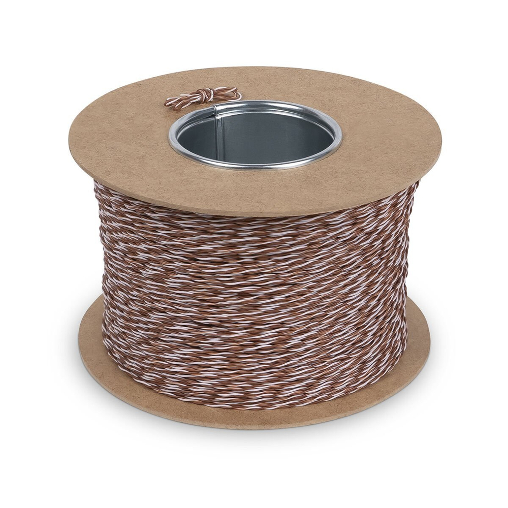 Кабель витая пара U/UTP 5e кат. 1 пара Cabeus UTP-1P-Cat.5e-SOLID-CROSS-500-BR