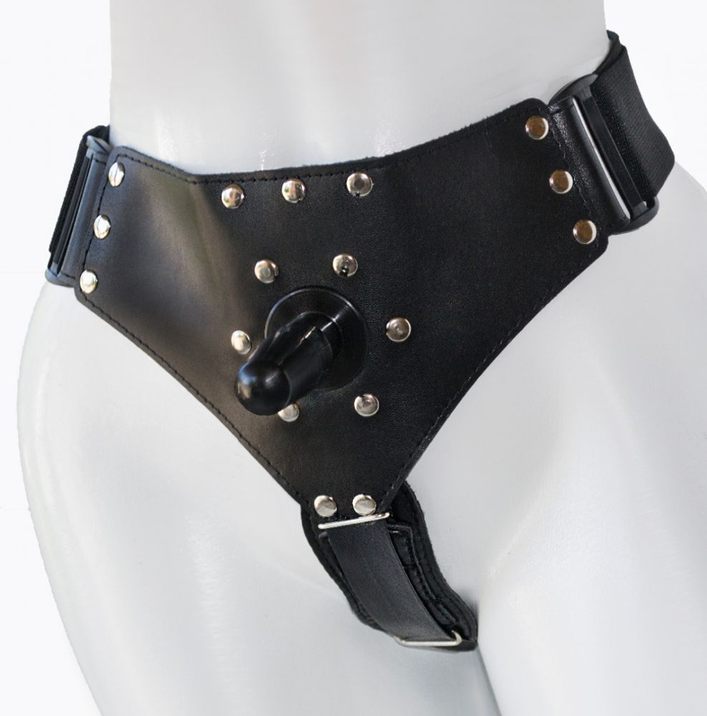 Женский мягкий пояс с насадкой Экзотик-ALICE - 18,2 см. (Цвет: телесный с черным)