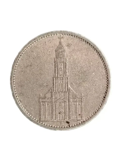 Монета 5 рейхсмарок Германия 1934 год (Кирха не подписная)