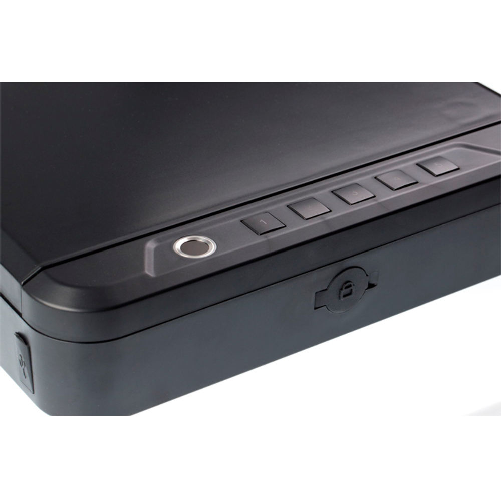 Сейф-Кейс с замком отпечаток пальца/пароль/приложение, пластик+сталь, 2.6 л