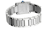 CARTIER TANK DE Quartz Movement 30m Water Resistance Women"s Watch 25.7 * 21.2mm Silver Dial