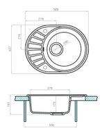 Кухонная мойка AQUATON Чезана 57 Терракот