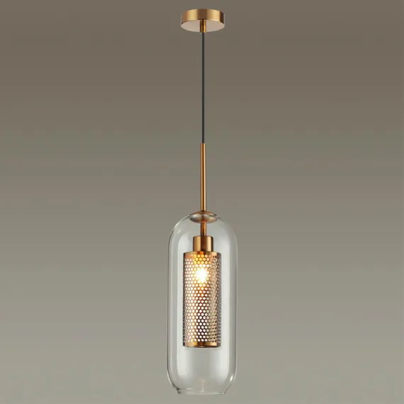 4940/1 PENDANT ODL22 467 античн.бронза/металл/прозрачный/стекло Подвес E27 1*40W CLOCKY