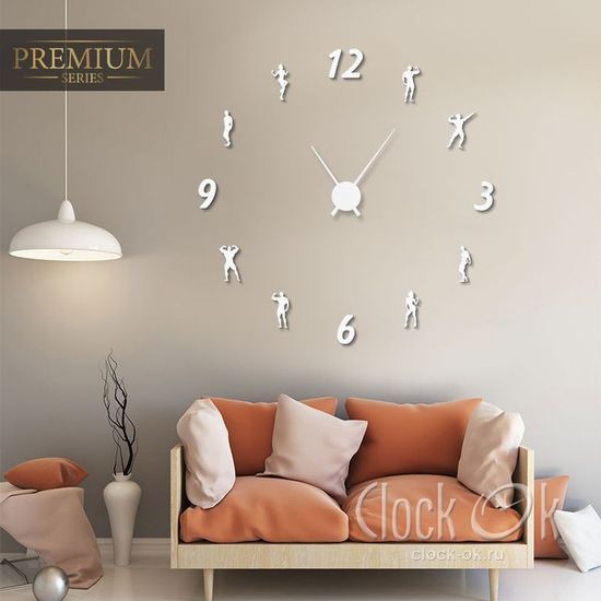 Настенные 3D часы Fitness