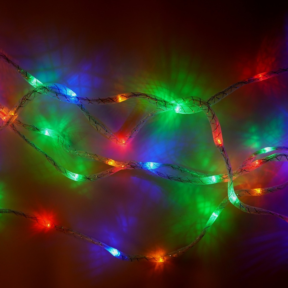 Гирлянда светодиодная Шелковый путь 100шт LED,10м,многоцветная,конроллер