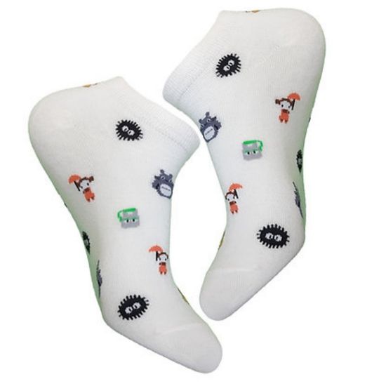 Носки укороченные Мир Хаяо  Миядзаки "Мой сосед Тоторо", р-р 35-39 (белый)