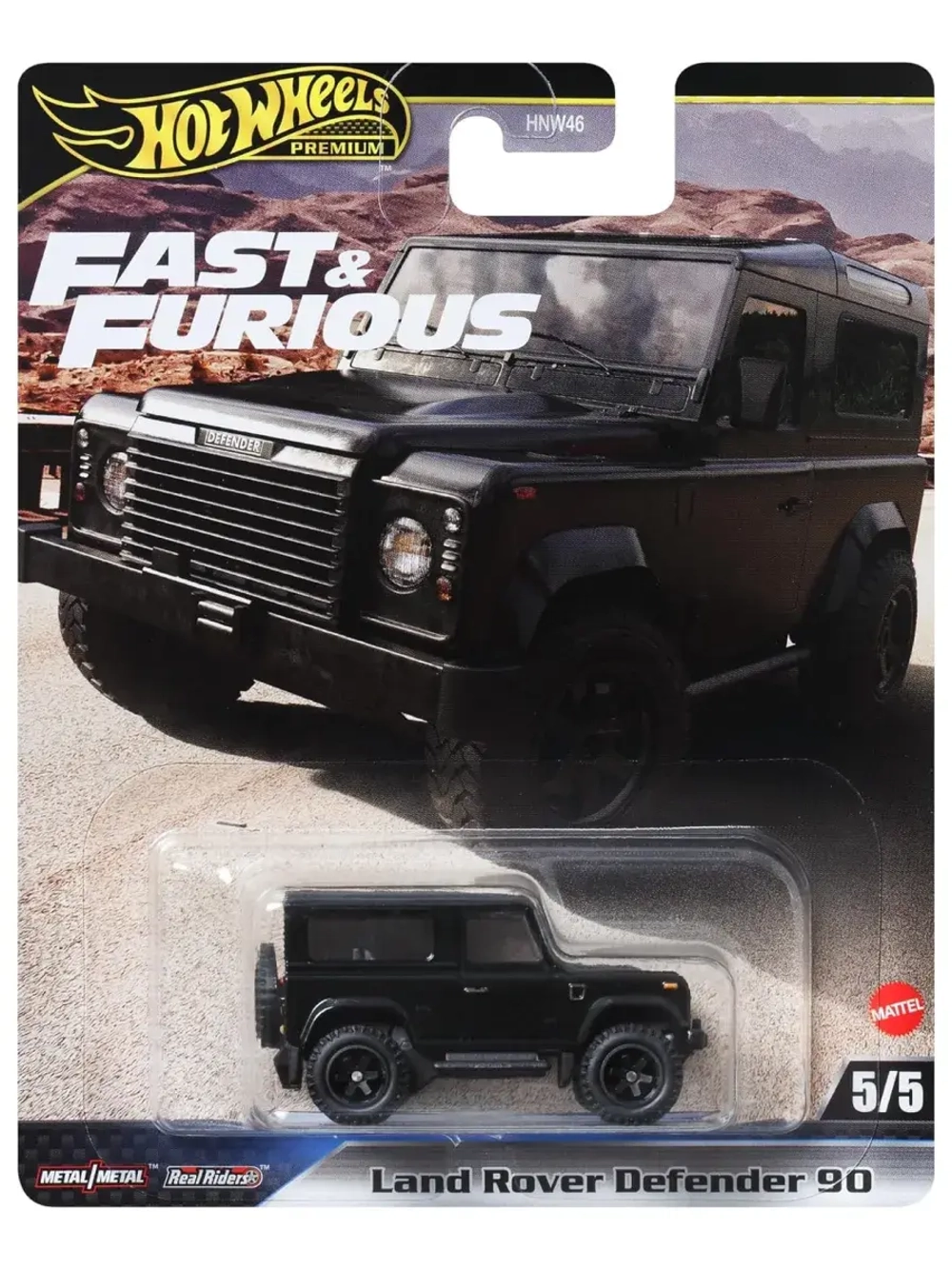 Машинка Хот Вилс Премиум Land Rover Defender 90 HNW46 HYP74