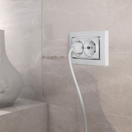 Рамка для двойной розетки Snabb (белый/хром)