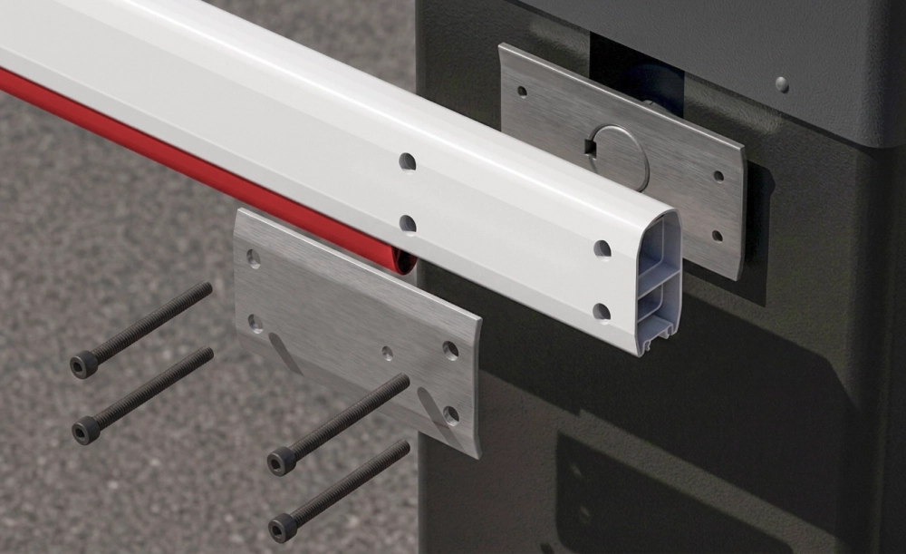 Стрела алюминиевая с LED-подсветкой для шлагбаума DoorHan Barrier 4-х метровая (прямоугольная)