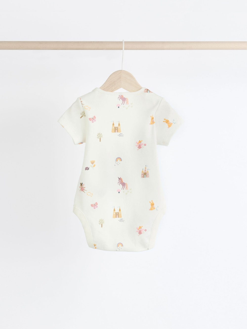 Боди с коротким рукавом для малышей Next N95-289, 7 шт., Белый, Розовый, Салатовый