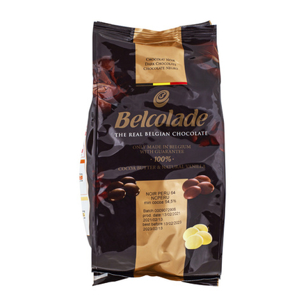 Шоколад Темный Noir Selection (диски) 64% «Puratos» Перу- 1 кг