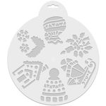 Трафарет «Санки с подарками» 25x25см арт.(78064)