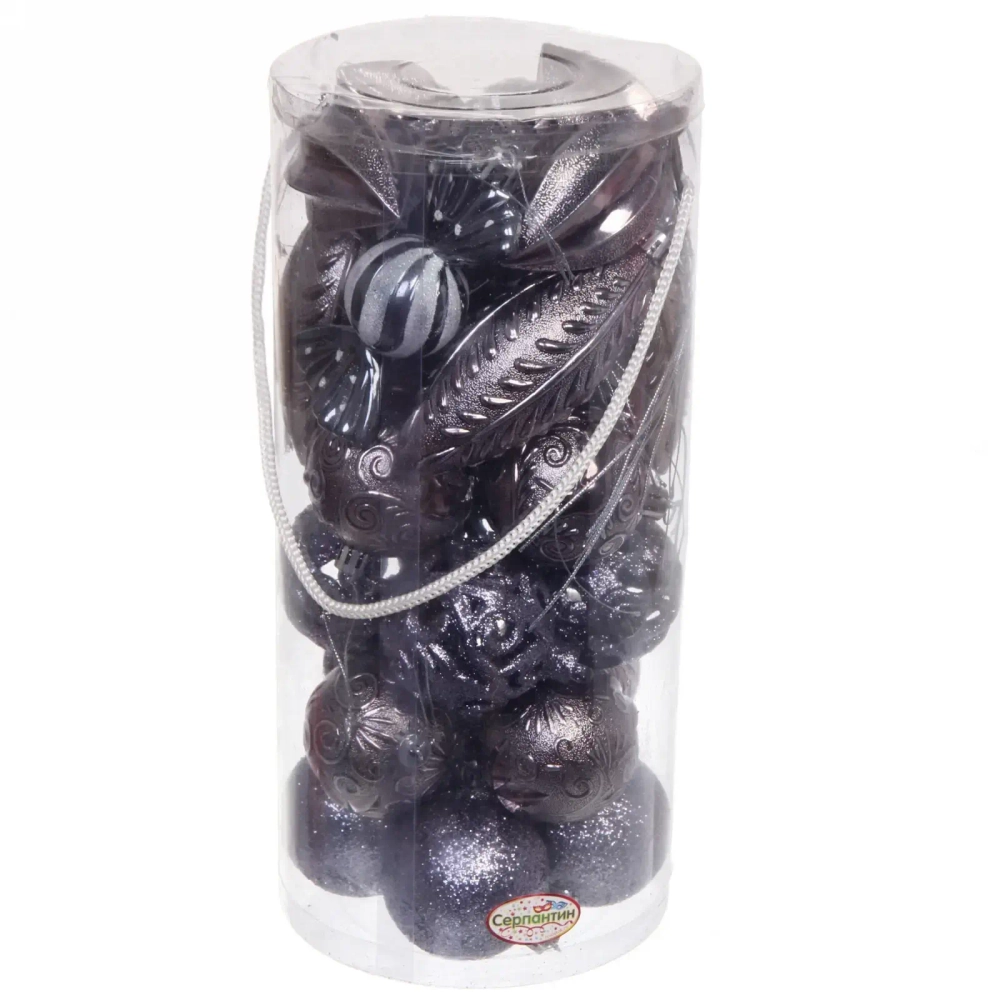 Набор украшений «Зимний вечер» (28 предметов),графит