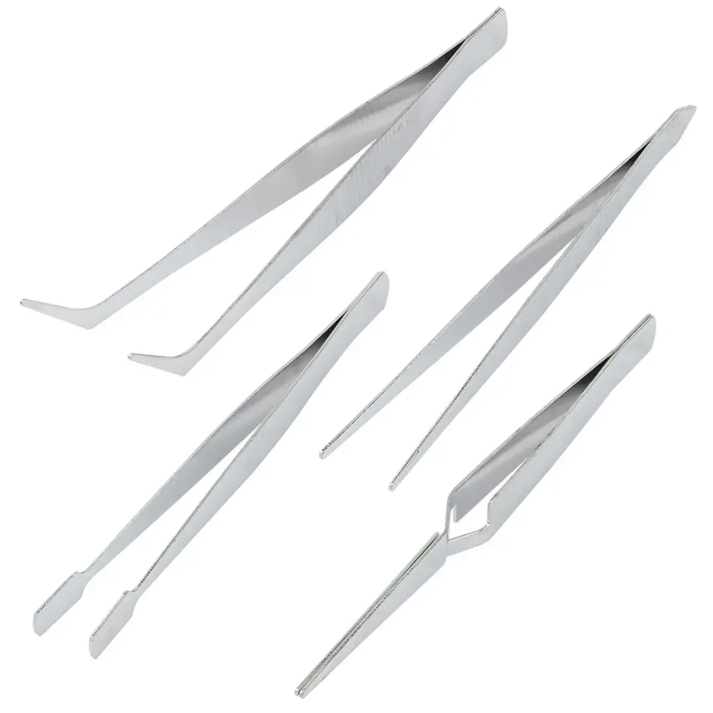 Набор пинцетов 4пр.(L-120мм) RockForce##Rock FORCE RF-69414