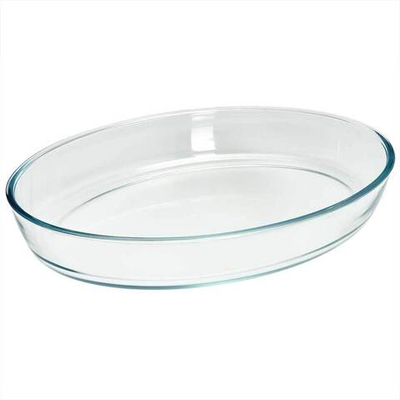 Форма для запекания овальная 4,2 л, 39,3×27,6×6,5 см из жаропрочного стекла РК-0101 "ЗАБАВА"