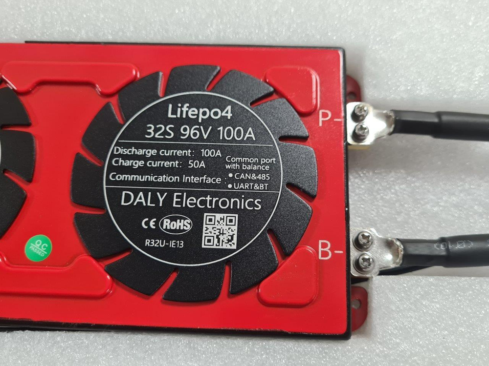 Плата контроля BMS Smart LiFePO4 32S 96V 100A