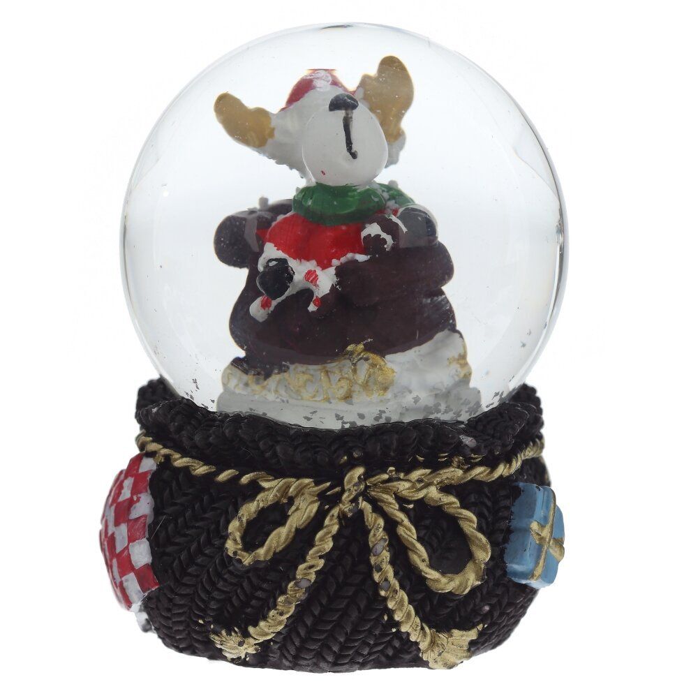 GAEM Фигурка декор в стекл шаре "Дед Мороз/Мишка/Олень", D 4.5 см, L4,5 W5 H6 см, 4в.