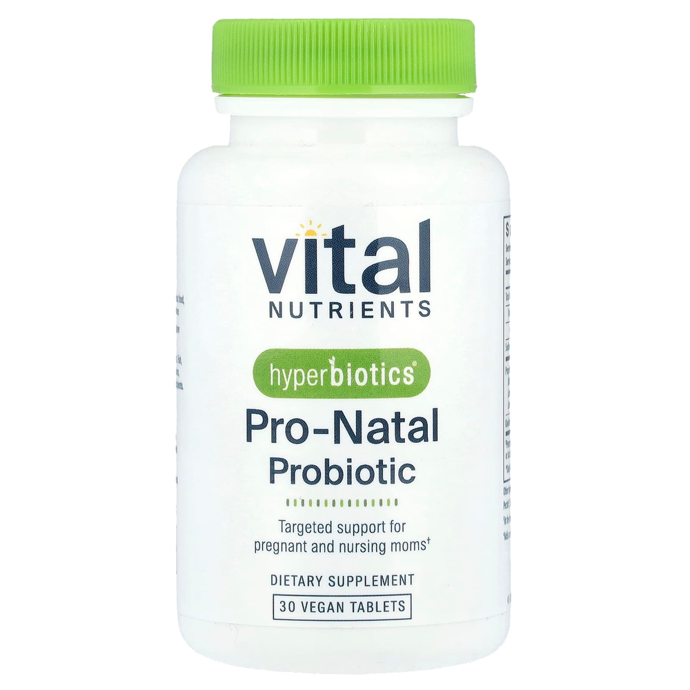 Vital Nutrients, Hyperbiotics®, натальный пробиотик, 30 веганских таблеток