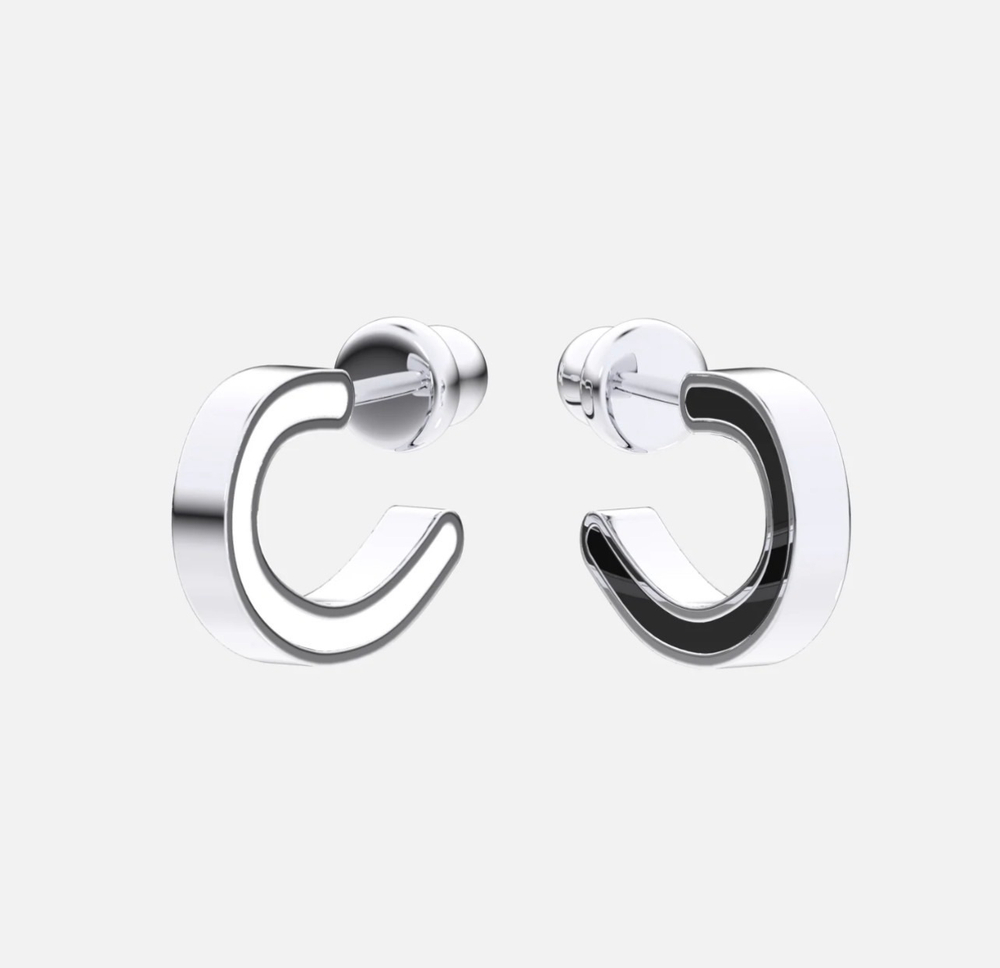 серьги минизавитки с эмалью