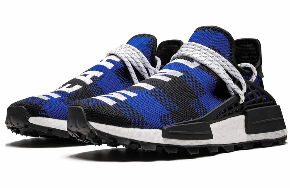 Кроссовки Pharrell Williams X Bbc X Adidas Nmd Hu Blue Plaid