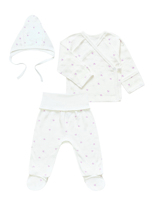 Комплект 3в1 Сердечки lavender