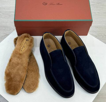 Лоферы Loro Piana с меховой стелькой