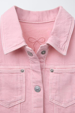 ZARA ПЛАТЬЕ ИЗ ТВИЛА С КАРМАНАМИ, РОЗОВЫЙ