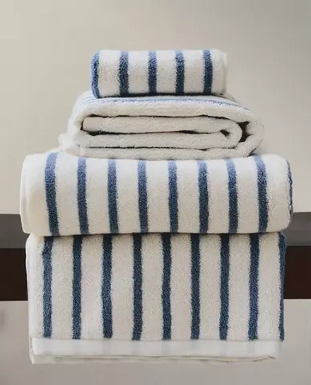 ZARA HOME БАННОЕ ПОЛОТЕНЦЕ В ПОЛОСКУ, СИНИЙ
