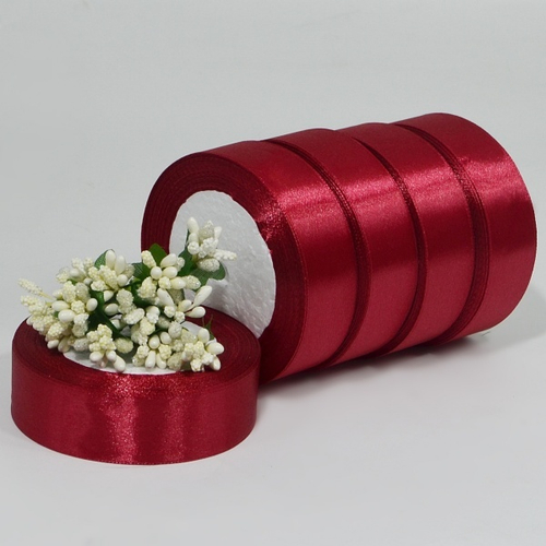 Лента атласная 2,5см х 22м "винный" (33-2) 1 шт