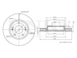 Диск тормозной передний UNIO BRD-20013