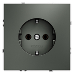 Розетка встраиваемая VOLTUM S70 с заземлением 16А, (титан)