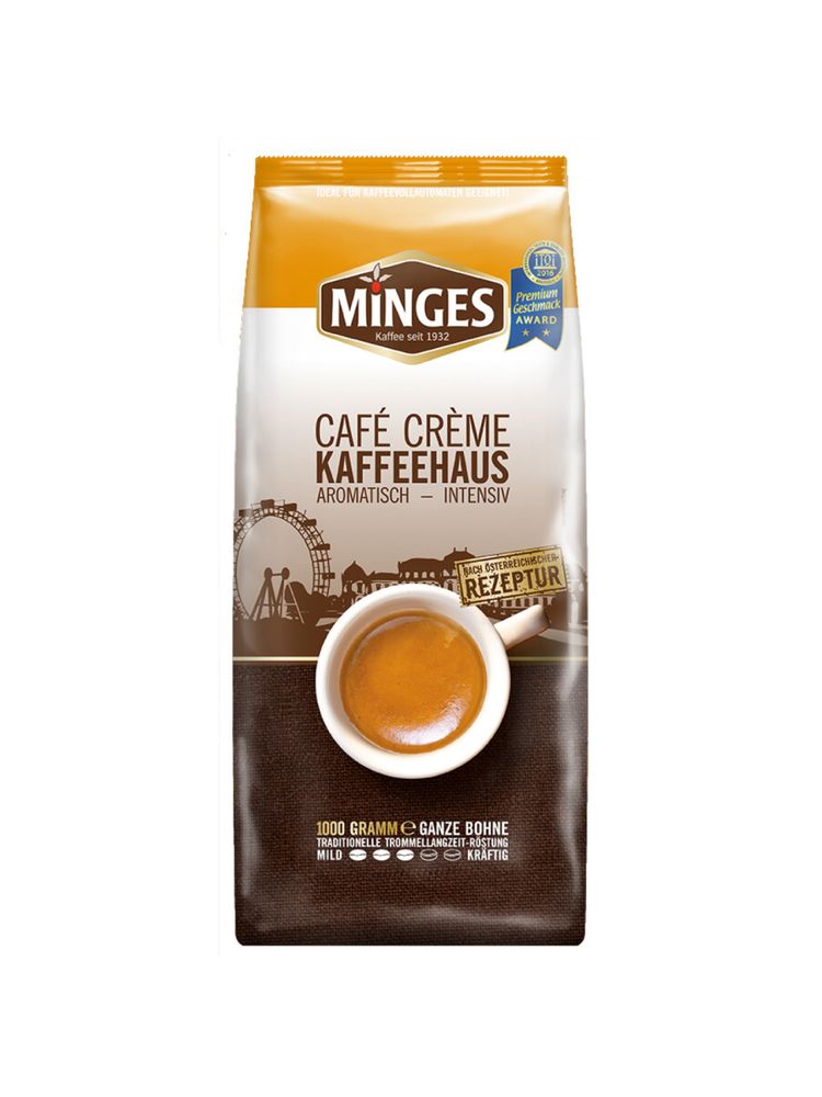 Кофе в зернах Minges Cafe Creme Kaffeehaus 1000 гр