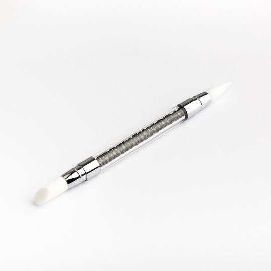 1436 Силиконовая кисть двусторонняя конус/скошенный овал