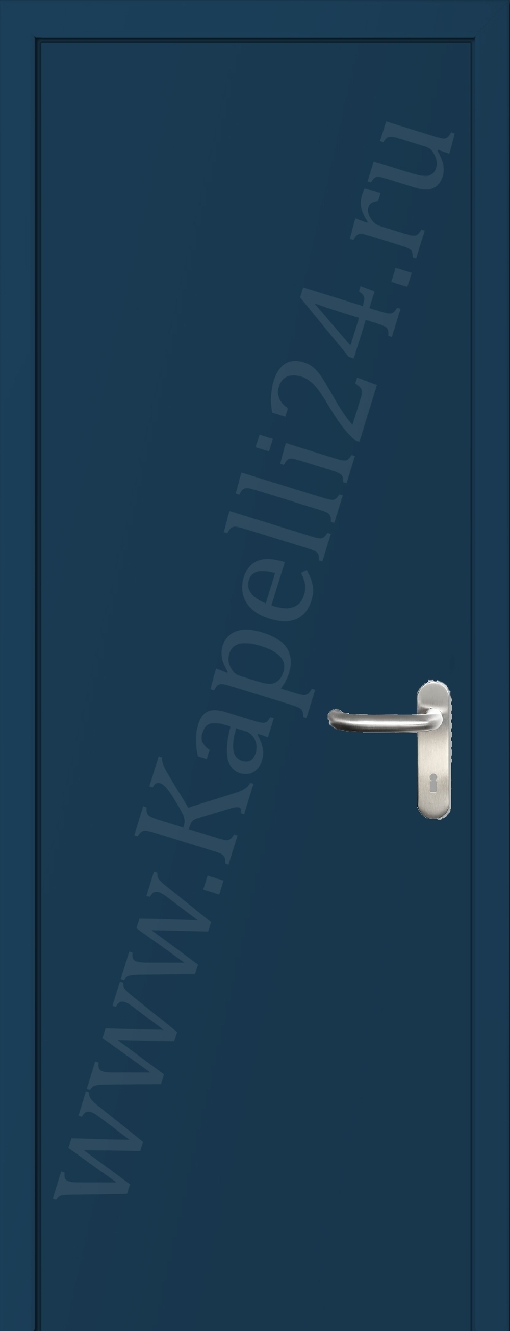 Дверь влагостойкая пластиковая KAPELLI multicolor ДГ RAL 5001 Зелено-синий + коробка