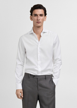 Костюмная рубашка slim fit из хлопка