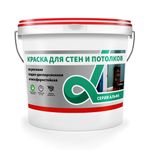 Краска для стен и потолков водно-дисперсионная Alfavit серия Альфа, супербелая, 6,5 кг, 42757