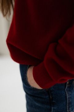 Джемпер Л.Т., 100% шерсть ягнёнка, цвет красное дерево.