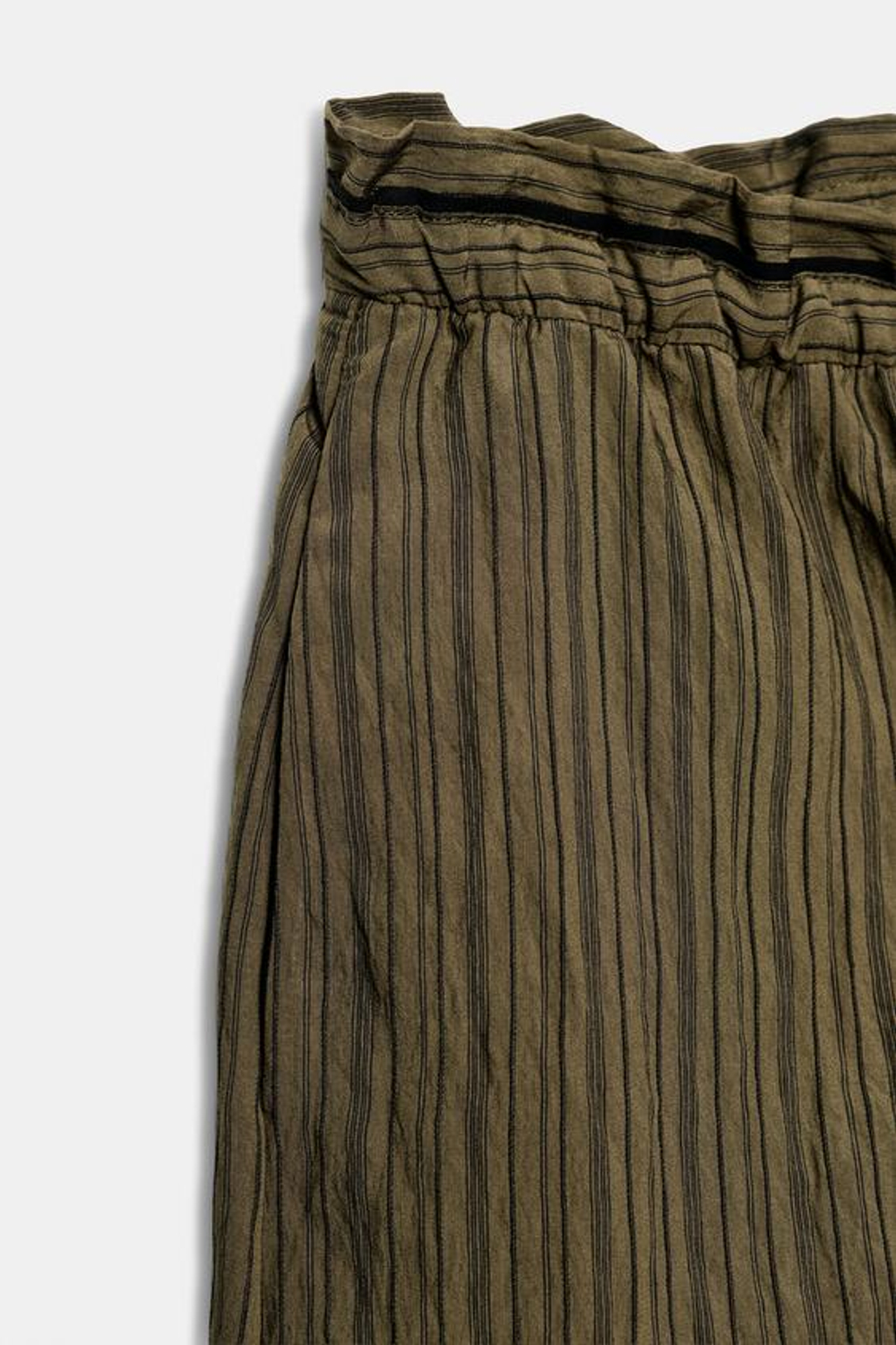ZARA ЖАККАРДОВЫЕ ШОРТЫ В ПОЛОСКУ — ZW COLLECTION, КОРИЧНЕВЫЙ/СИНИЙ
