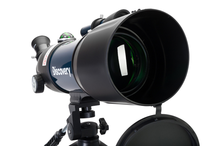 Телескоп Levenhuk Discovery Sky Trip ST80 с книгой Космос. Непустая пустота и держателем для смартфона