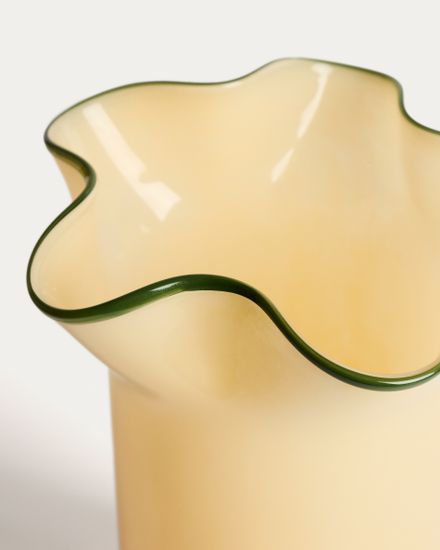 Ваза Endasi из желтого стекла 31см